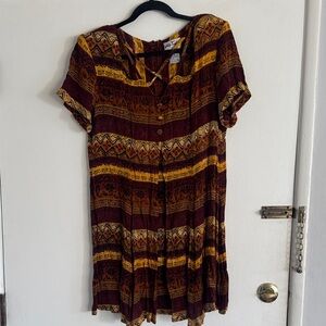 Vintage Colorful Mini Dress